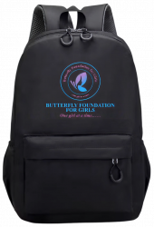 customised black school bag